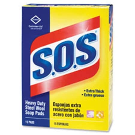 Clorox Clorox CLO88320CT S.O.S. Steel Wool Soap Pads; 1 box of 15 pads CLO88320CT